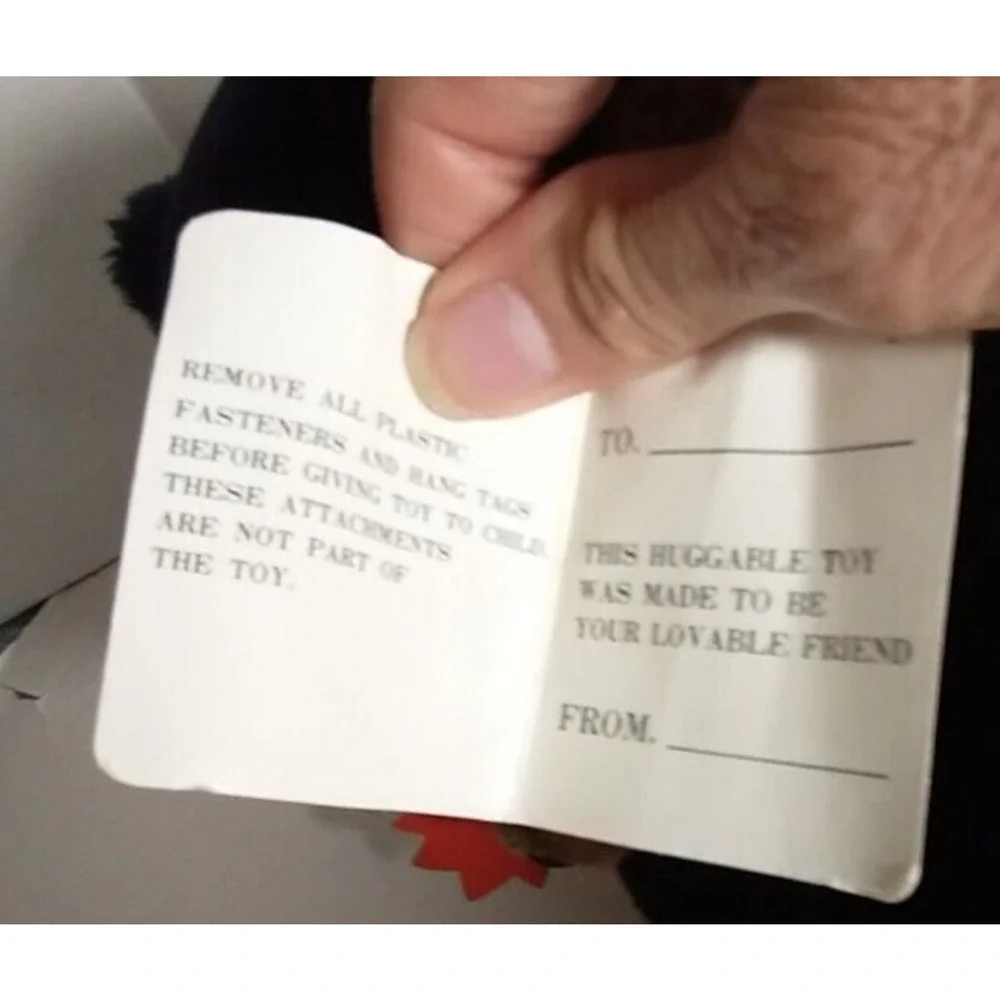 Vintage Chrisha Playful Plush Black bear with pumpkin 1988 With Tags - Picture 12 of 12